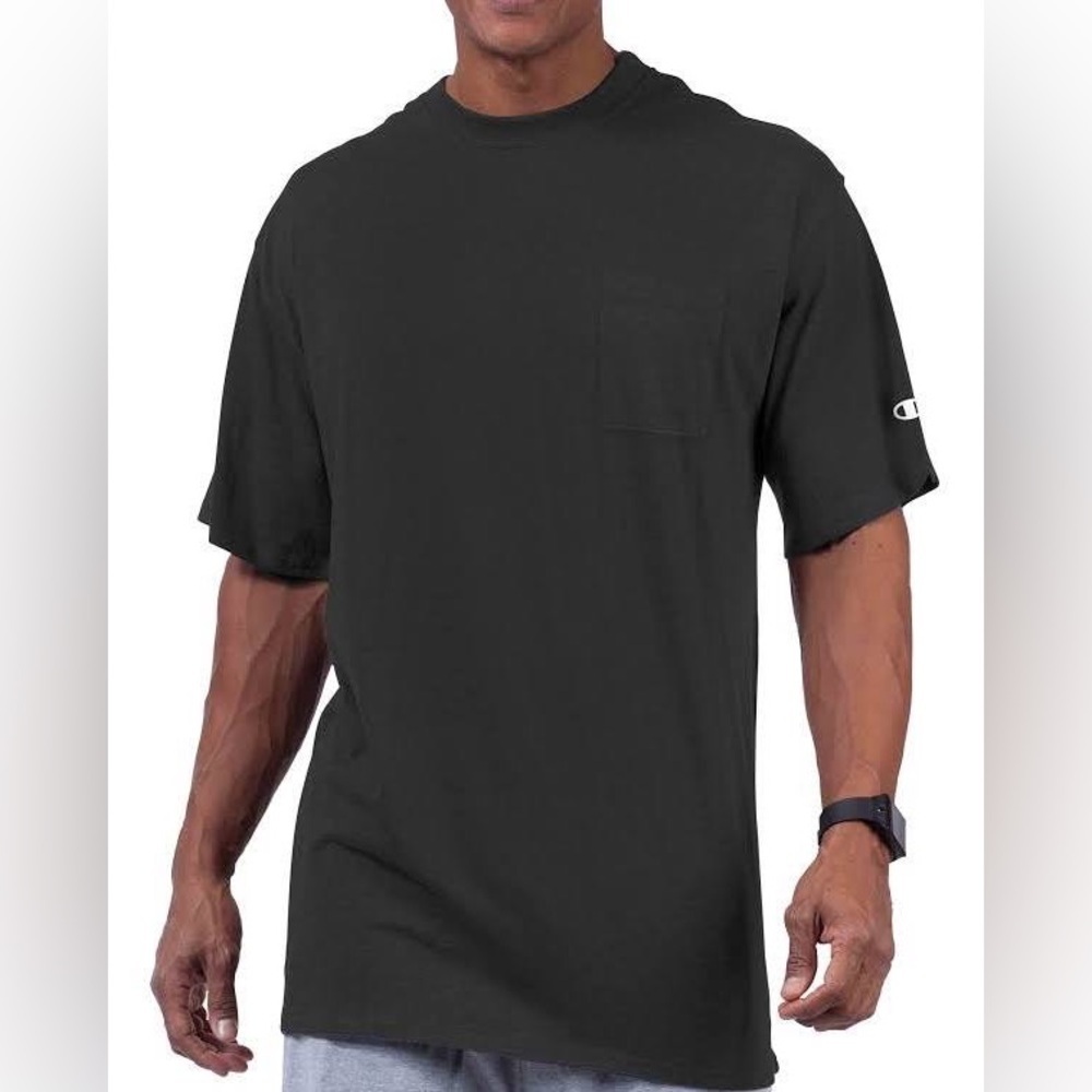 CHAMPION - Classic Black Pocket T, Mens 3XL, NWT